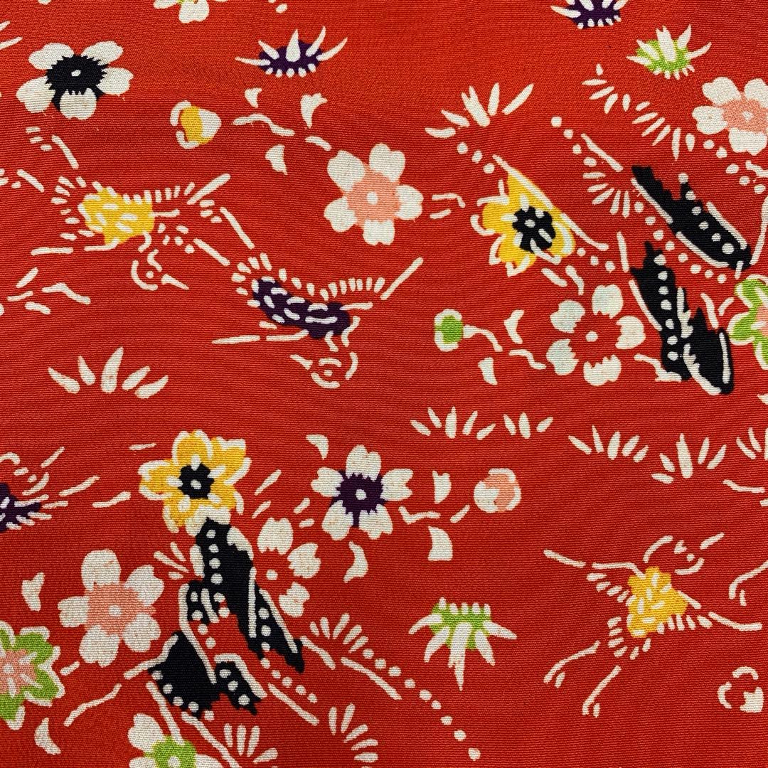 509agu8, 楽々衿□七五三 三歳 女の子 着物＆被布 総柄 花文様□状態良