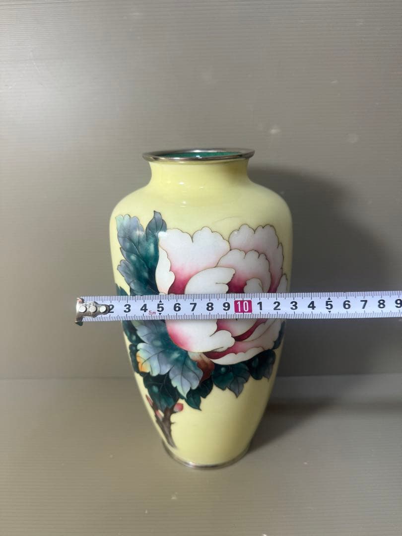 2458 七宝焼　景泰藍　琺瑯　花瓶