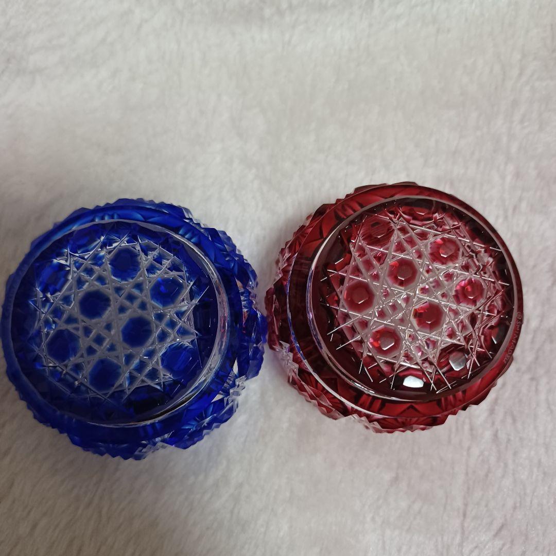 美品 切子 おちょこ ペア SHIMADZU の刻印