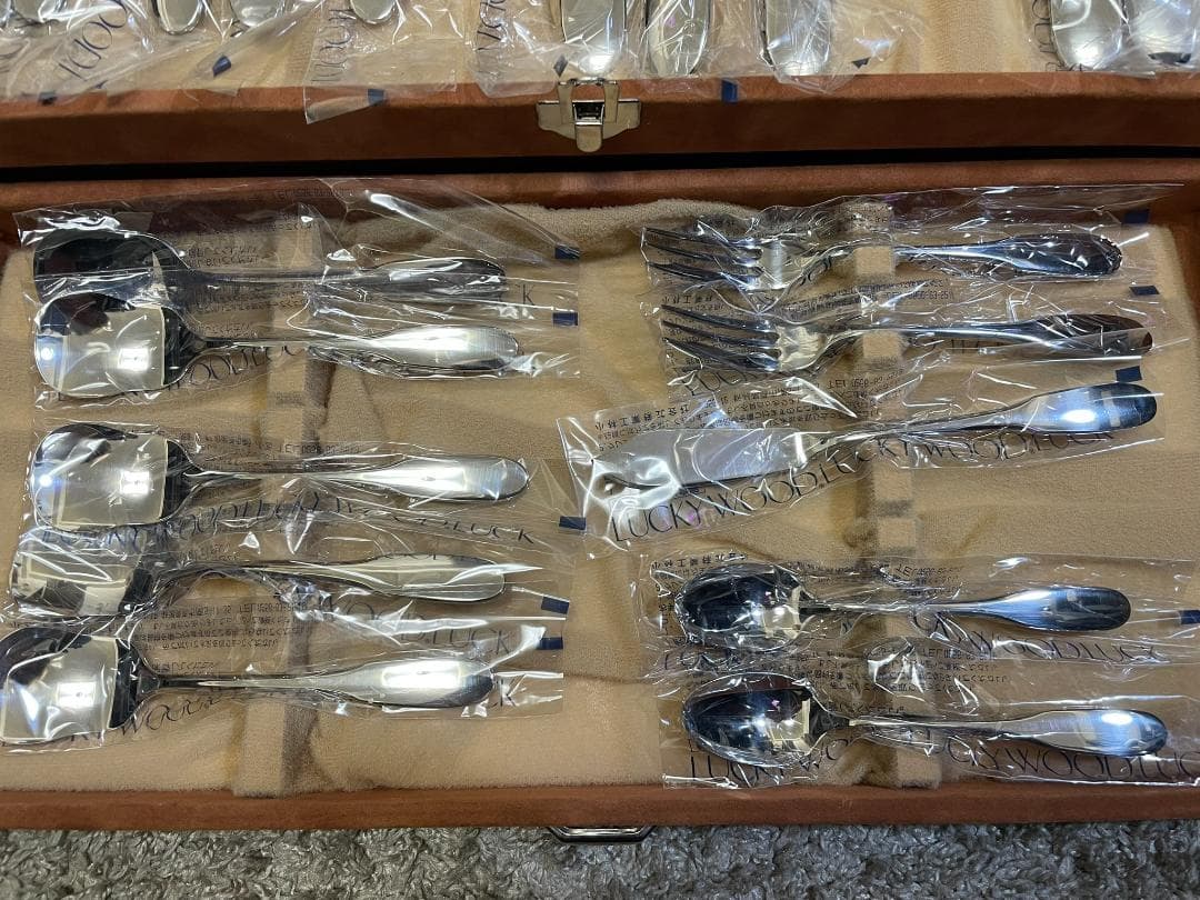 LUCKYWOOD カトラリーセット 木製ケース付き