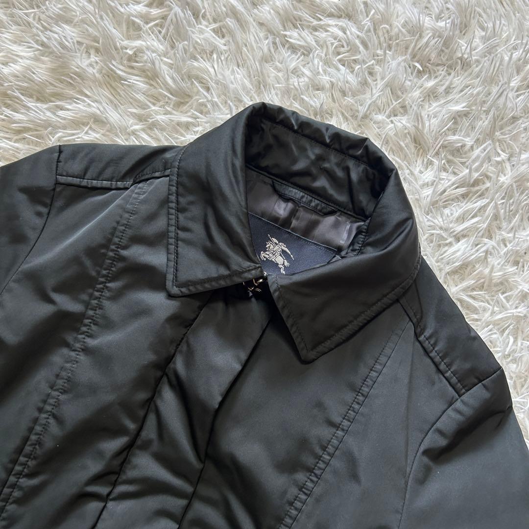 BURBERRY LONDON コート 40 ポリエステル 黒 シャドーチェック