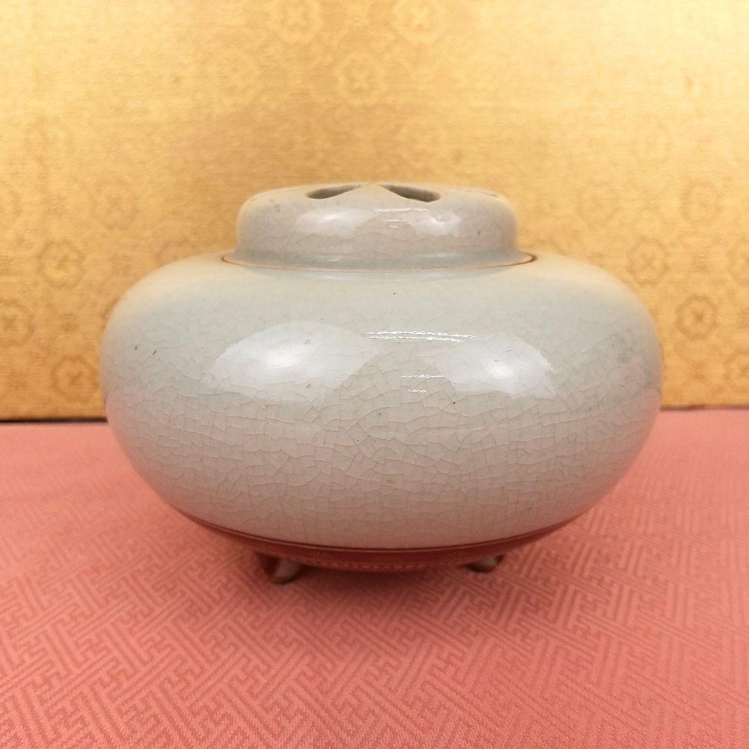 【お値下げしました！】九谷焼　香炉　色絵　鶏図　泉山作