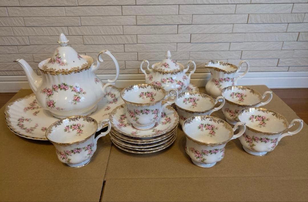 ロイヤルアルバート　  DIMITY ROSE セット