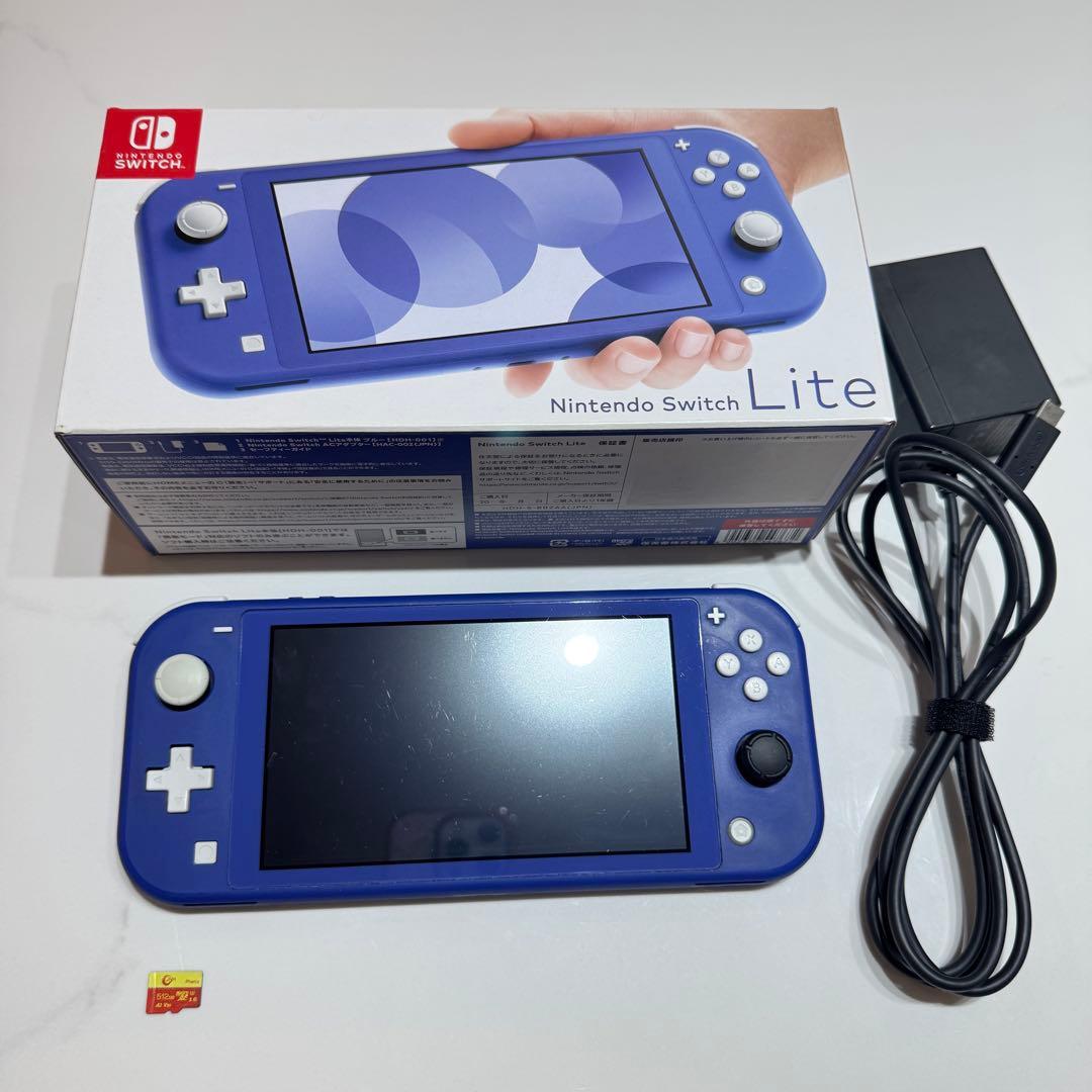 任天堂 SwitchLite 本体 ブルー microSD 512GB付