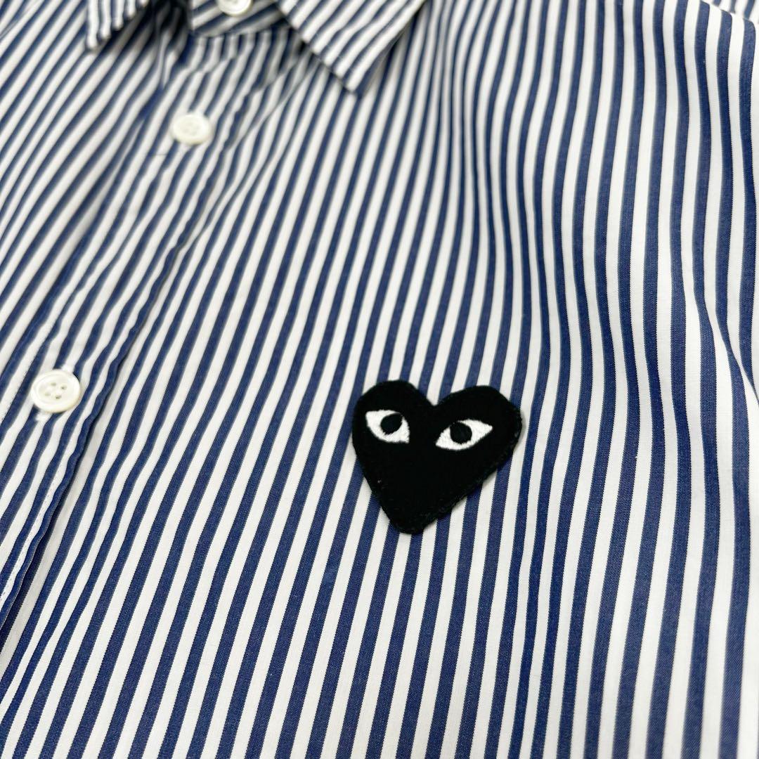 美品✨PLAY COMME des GARCONS 定番長袖ストライプシャツ　M