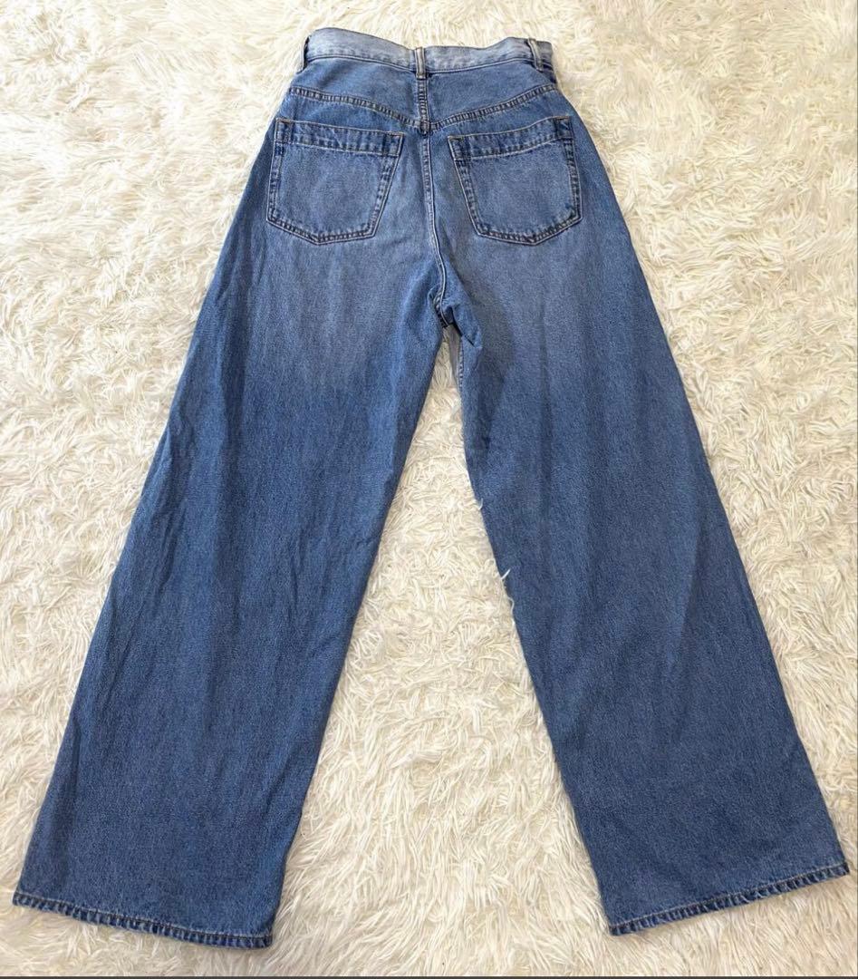 2024年3.3万　美品　グレースコンチネンタル　ラップワイドデニムパンツ