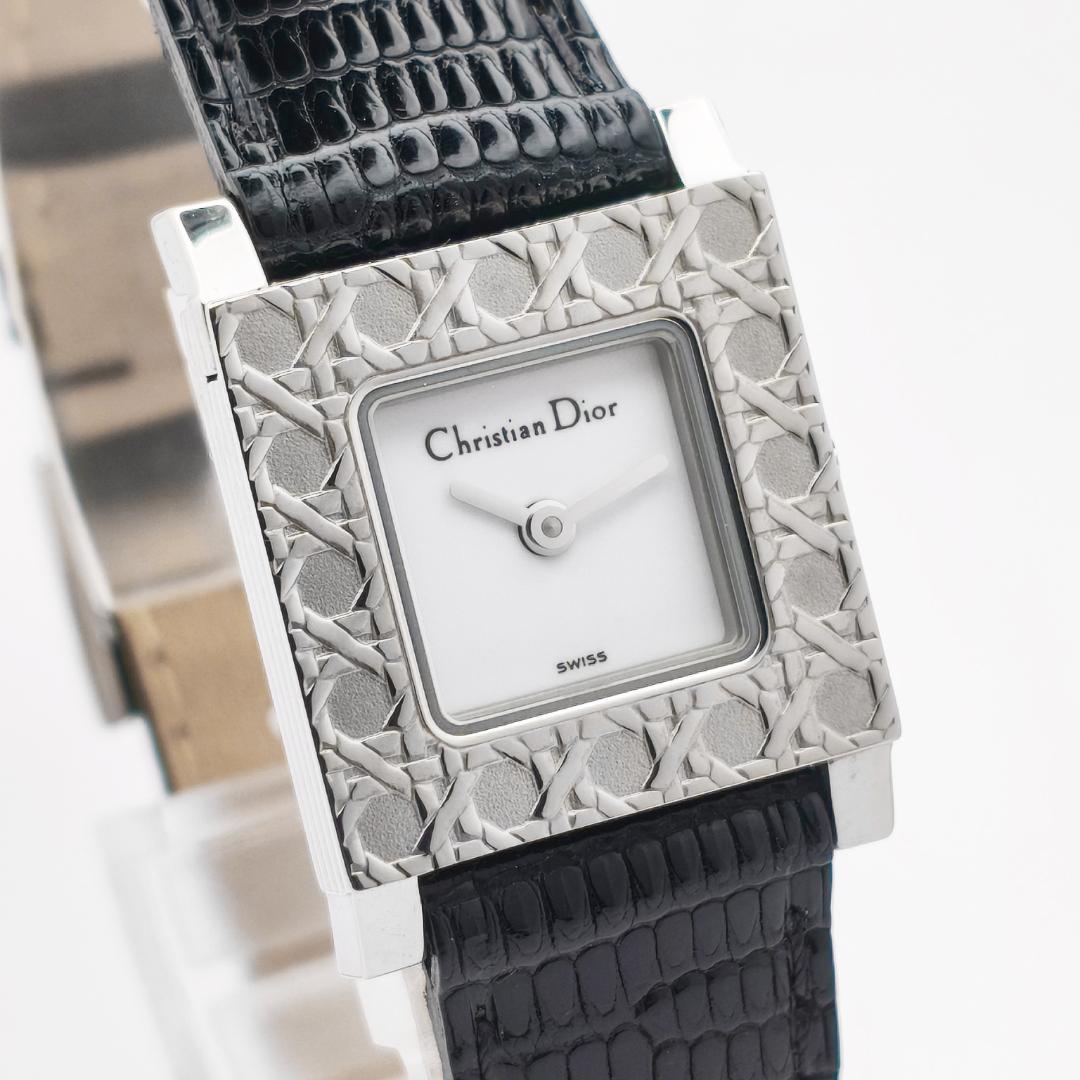 極美品 ディオール ラ・パリジェンヌ D60-109 QZ 白文字盤 新品電池