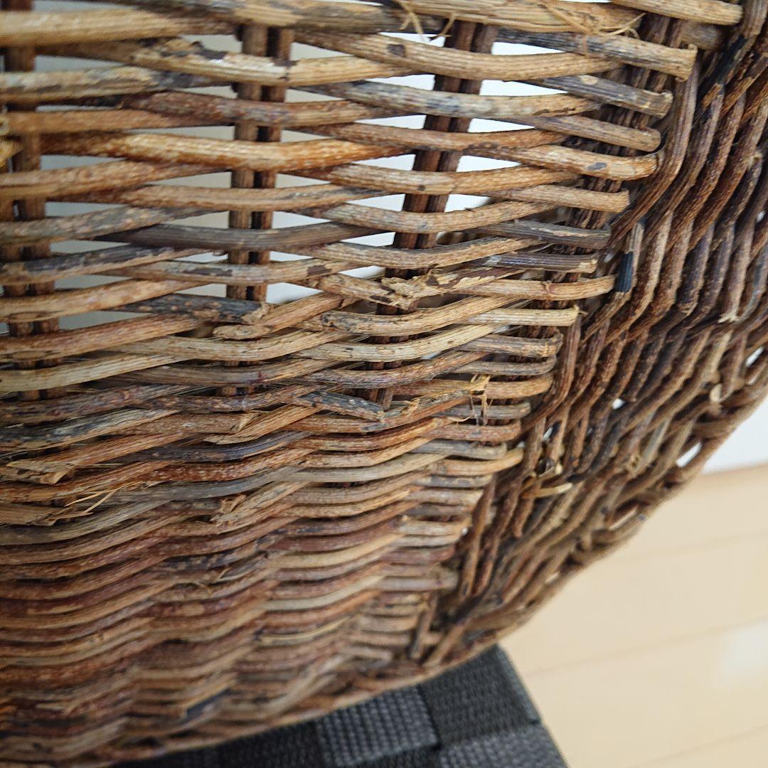 青森　あけび籠　あけび蔓細工　大籠　収納かご　脱衣かご　年代物　Vintage