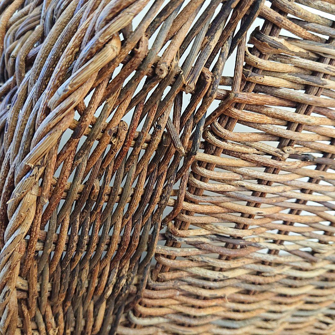 青森　あけび籠　あけび蔓細工　大籠　収納かご　脱衣かご　年代物　Vintage