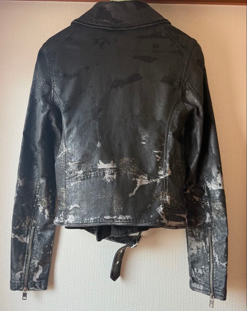 DIESEL ダメージ加工 ライダースジャケットXS