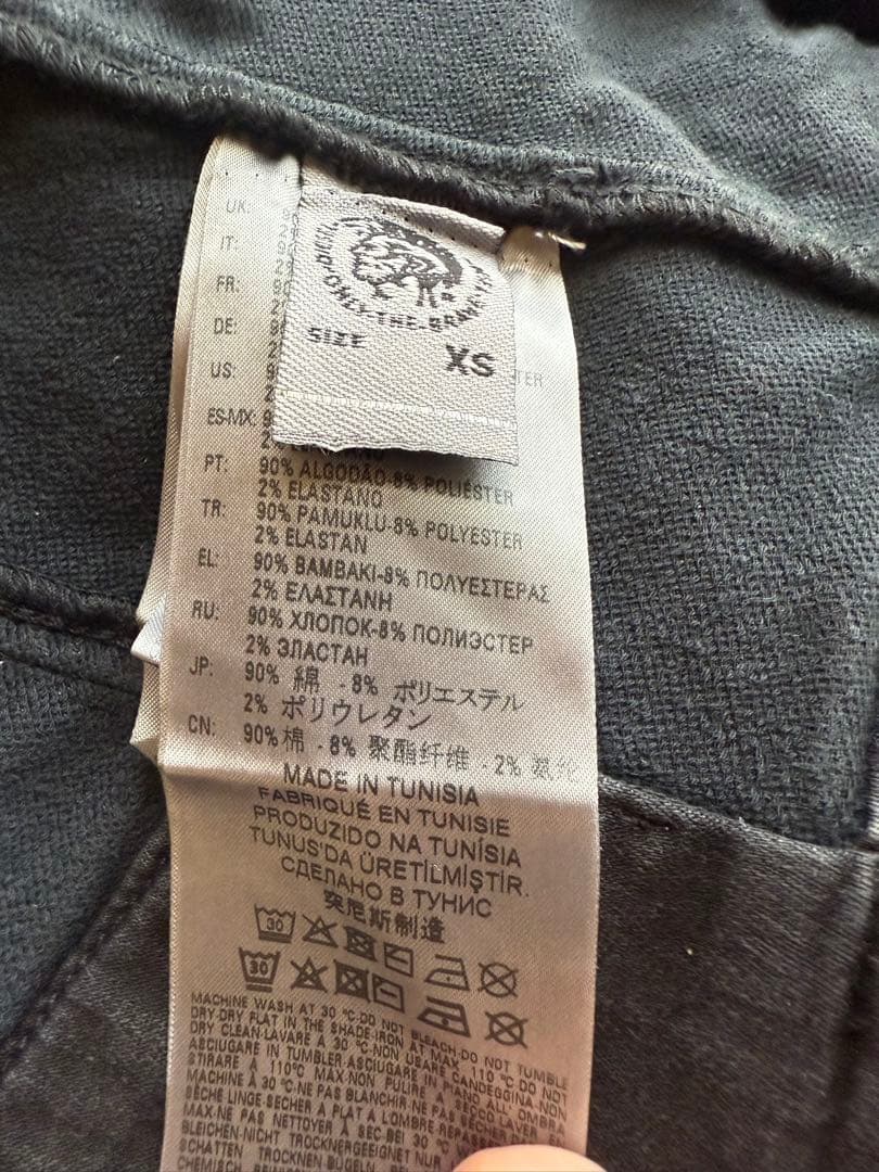 DIESEL ダメージ加工 ライダースジャケットXS