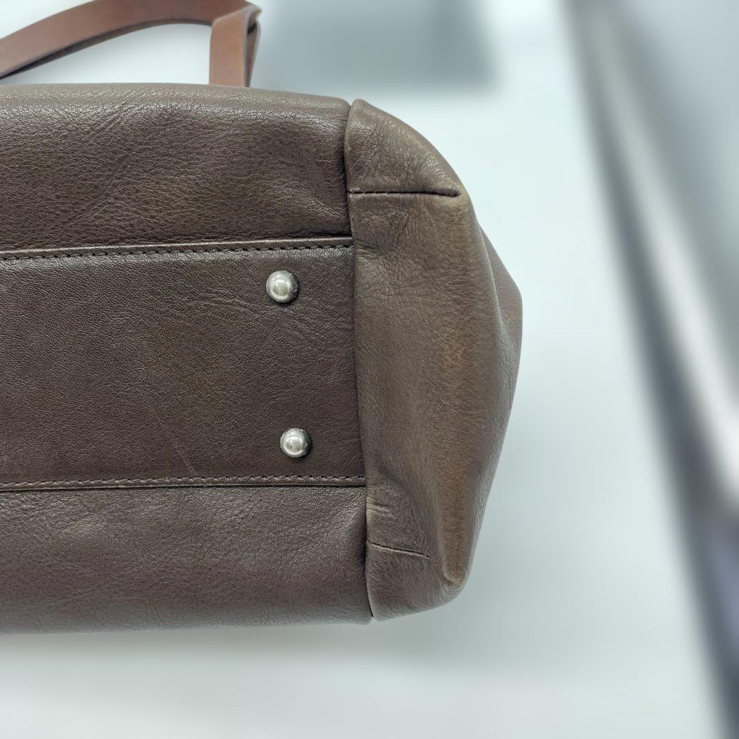 BEAU DESSIN S.A. レザートートバッグ ブラウン系 本革仕様