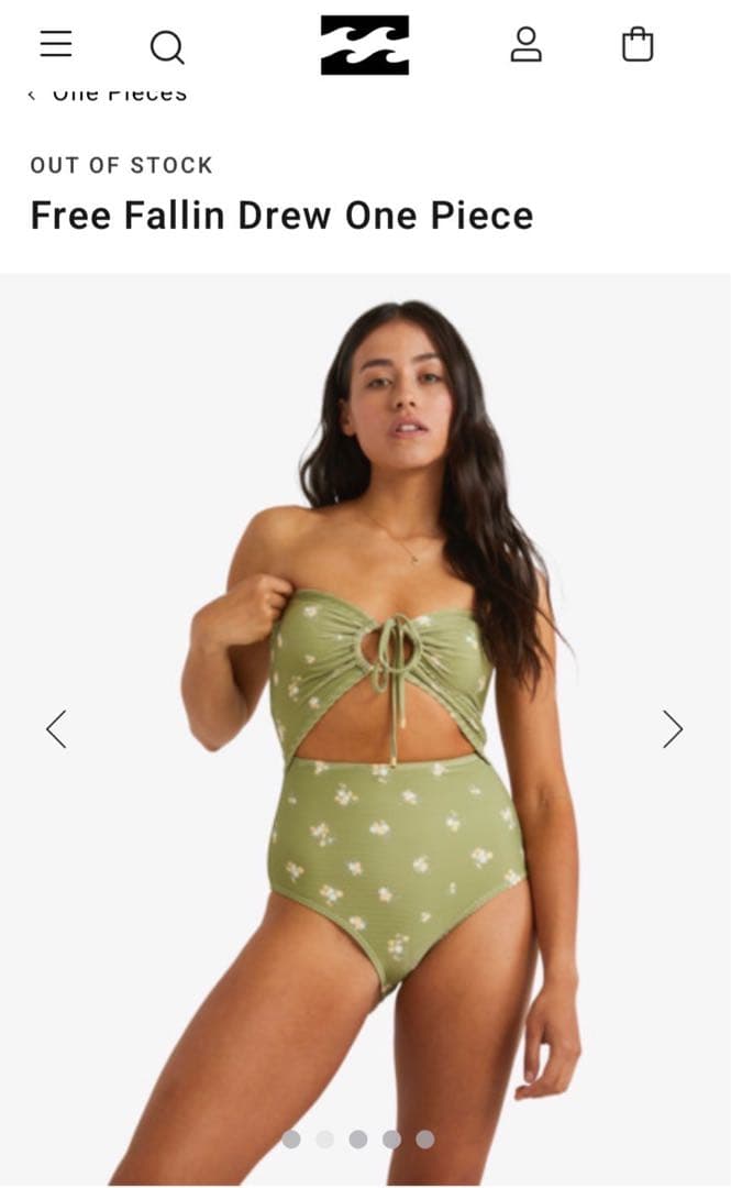 Billabong 大人気タイプ　ワンピース水着　未使用タグ付き