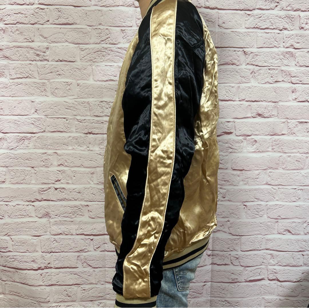 【☆圧巻の存在感☆】絡操魂 スカジャン XXL 黒 金 超激レア リバーシブル