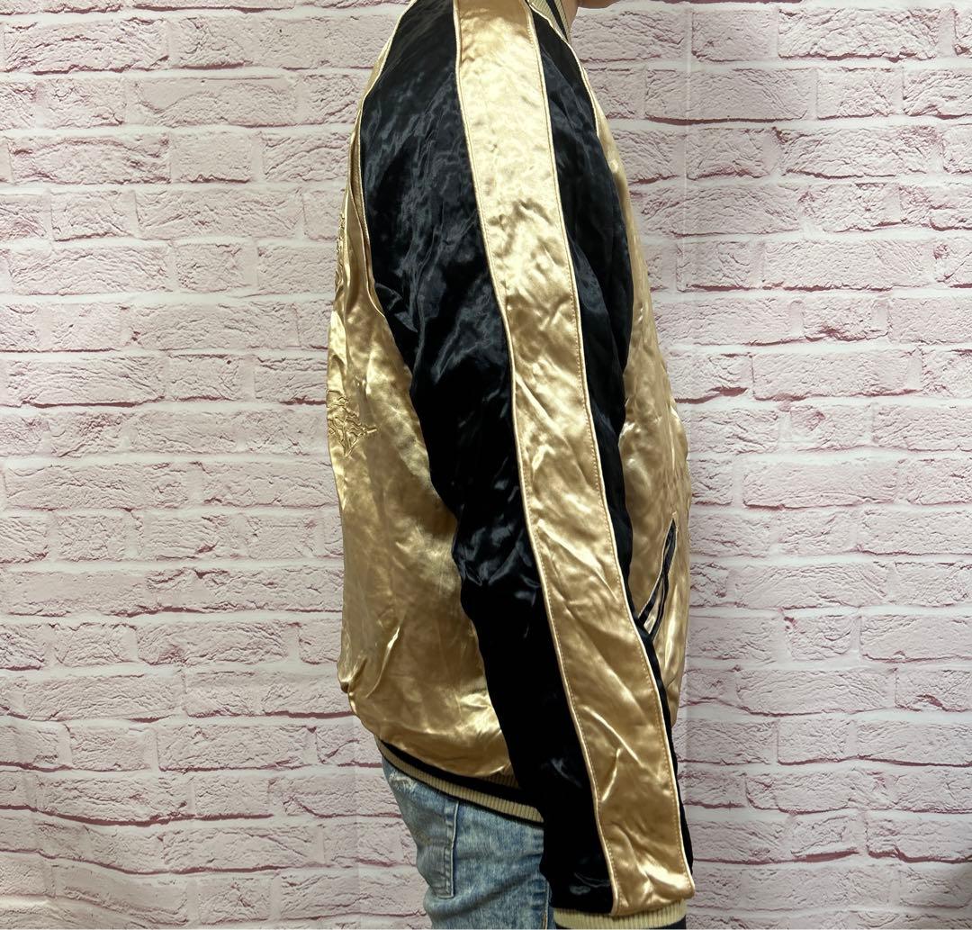 【☆圧巻の存在感☆】絡操魂 スカジャン XXL 黒 金 超激レア リバーシブル