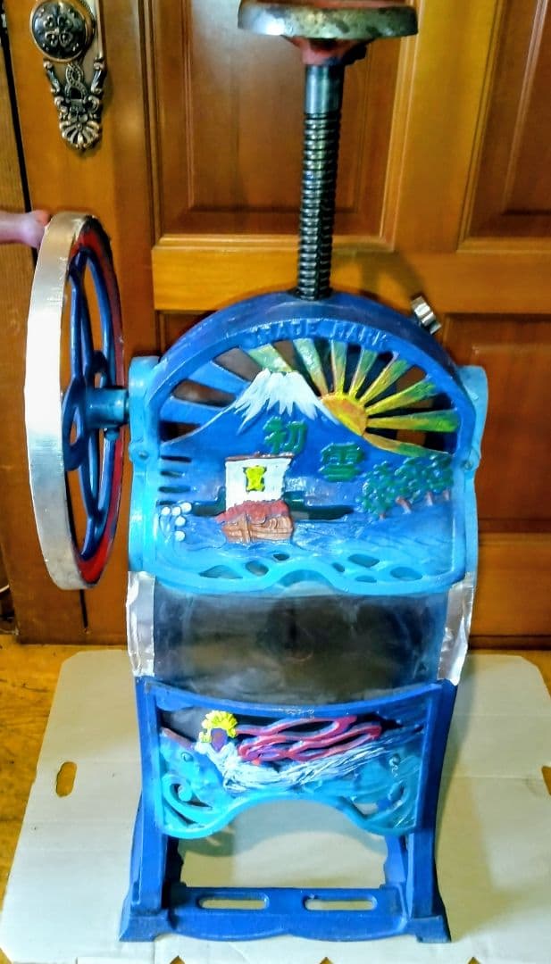 アンティーク昭和レトロ手動大型かき氷機初雪