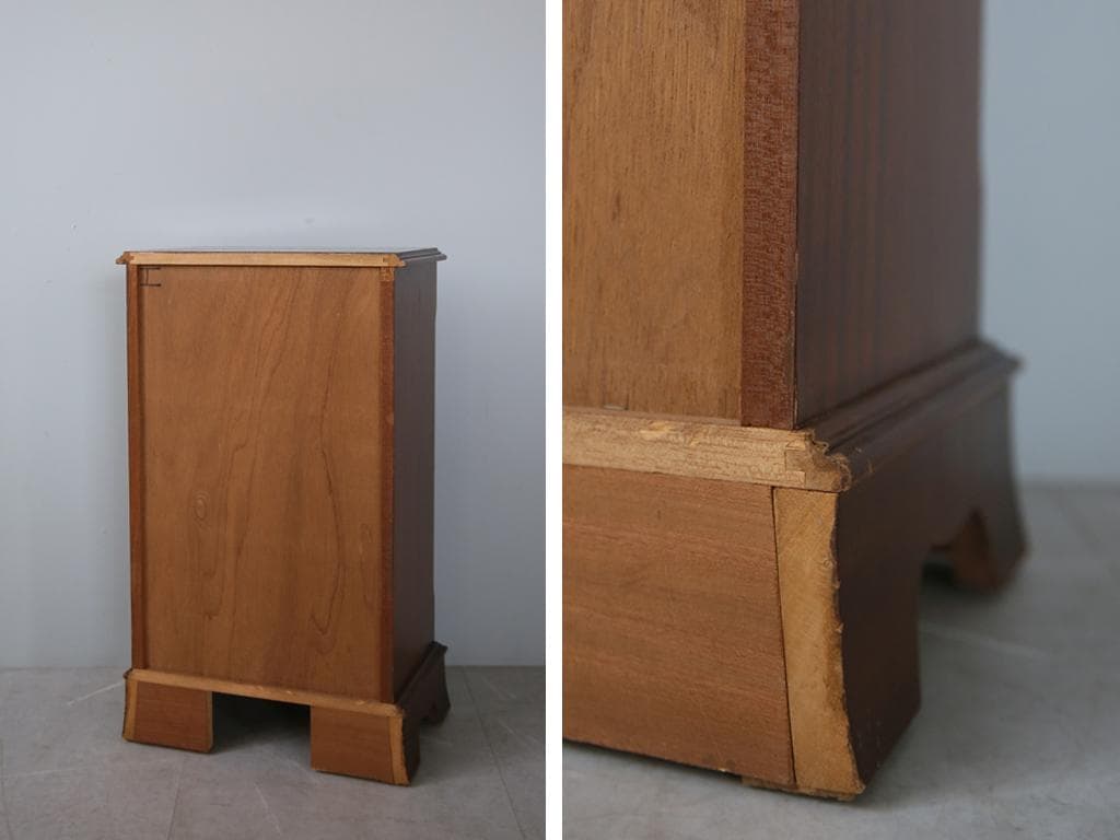 英国アンティーク木製ブックシェルフ/本棚/食器棚/飾り棚/収納ラック(91-65