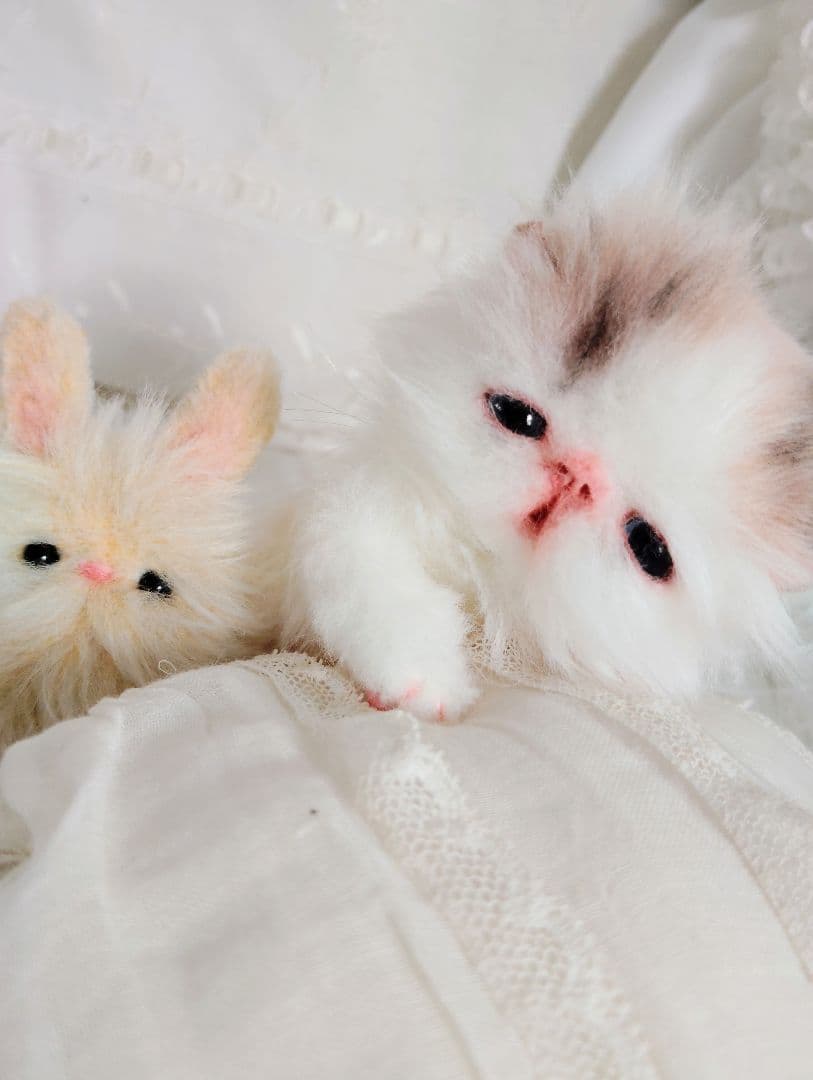hana様御予約❤生後10日♡子猫ちゃんとうさちゃんのぬいぐるみ♡おむつ♡