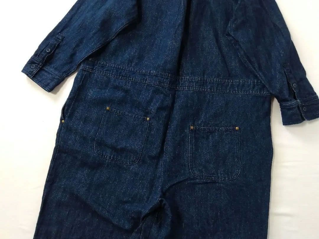 &yarn コットンリネン デニム ジャンプスーツ