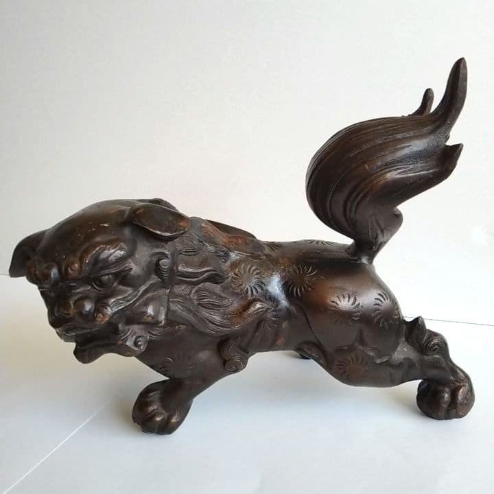 金属製 唐獅子 置物／風水・開運インテリア