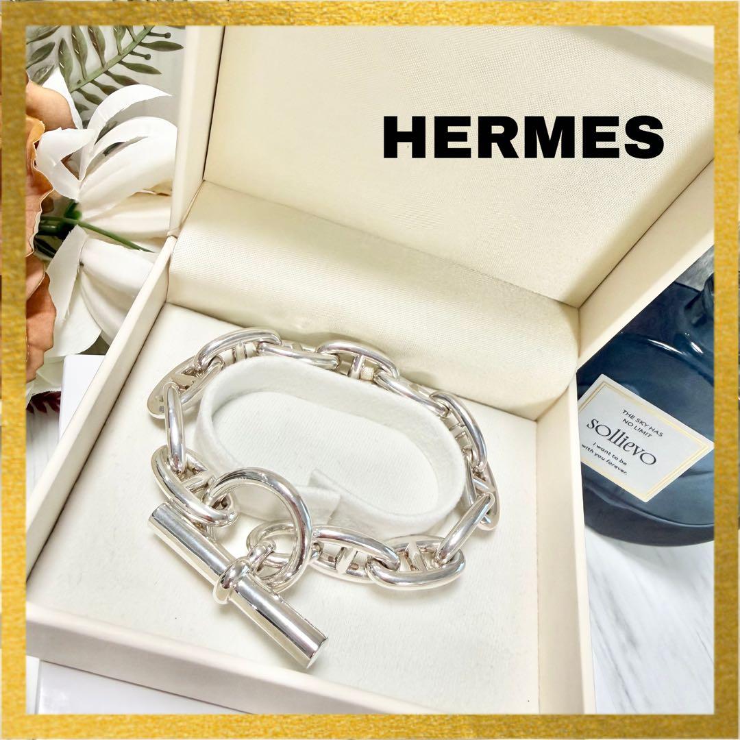 新品仕上済 エルメス シェーヌダンクル GM 12コマ ブレスレット 箱付き