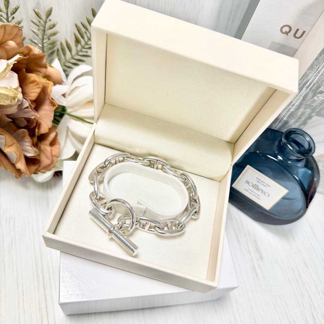 新品仕上済 エルメス シェーヌダンクル GM 12コマ ブレスレット 箱付き