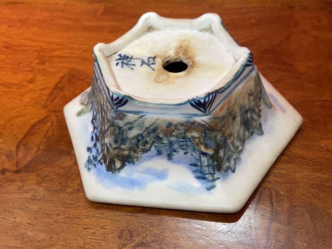 【希少】祥石　盆栽鉢　風景画　烙印　盆栽鉢　ミニ盆栽　盆栽　鉢　盆栽小鉢