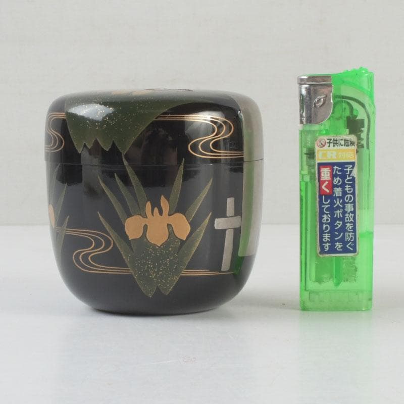 茶道具　輪島塗　花草蒔絵　春風　棗　共箱　V　9460