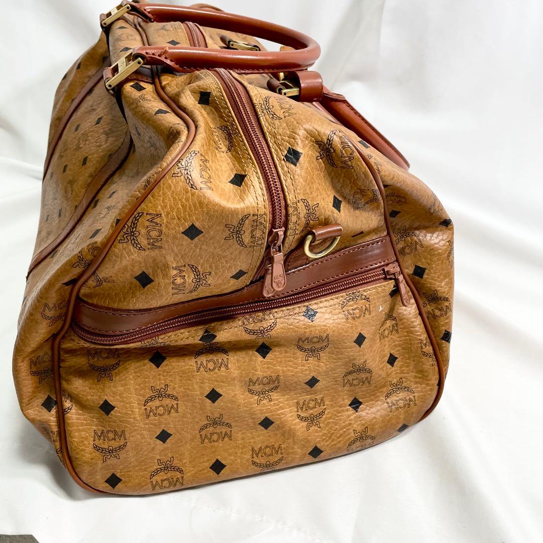 MCM ボストンバッグ 2way ヴィセトス柄 レザー 大容量 旅行バッグ ロゴ