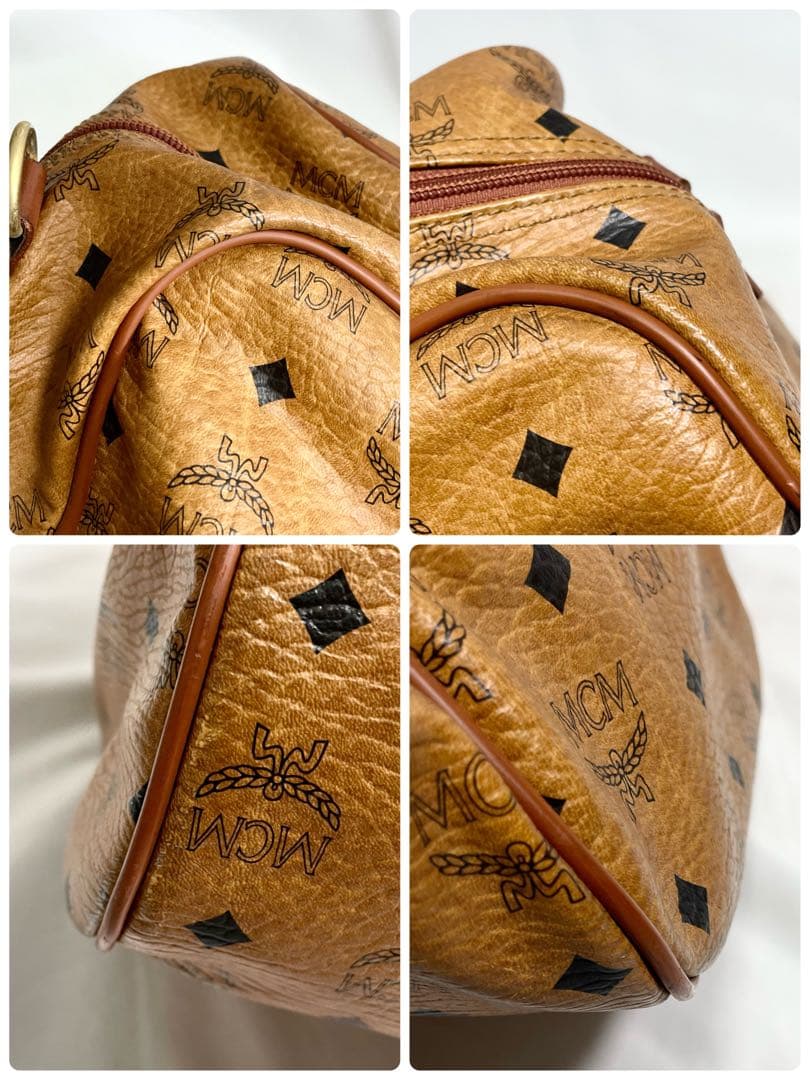 MCM ボストンバッグ 2way ヴィセトス柄 レザー 大容量 旅行バッグ ロゴ