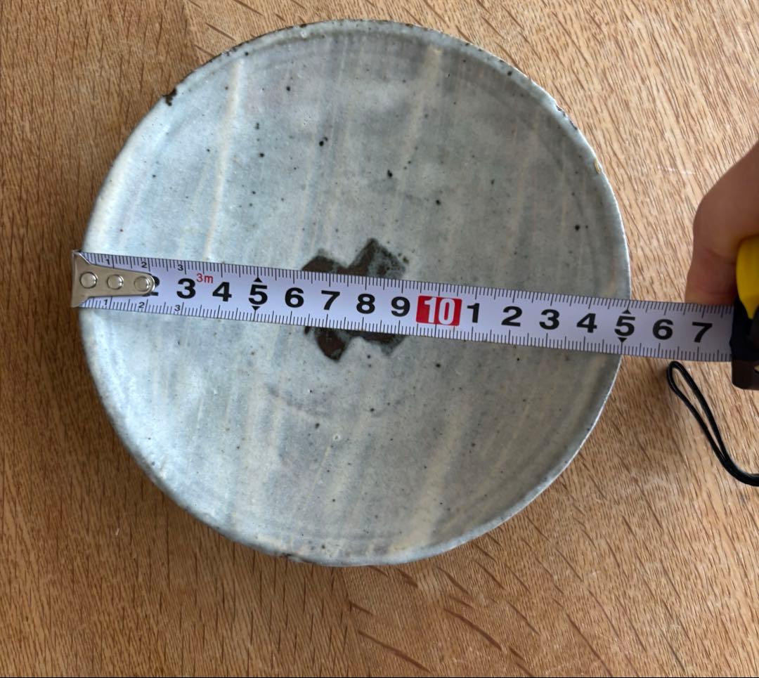 小野哲平　クロス皿 15センチ 美品 ホワイト地に黒クロス➕のレア皿