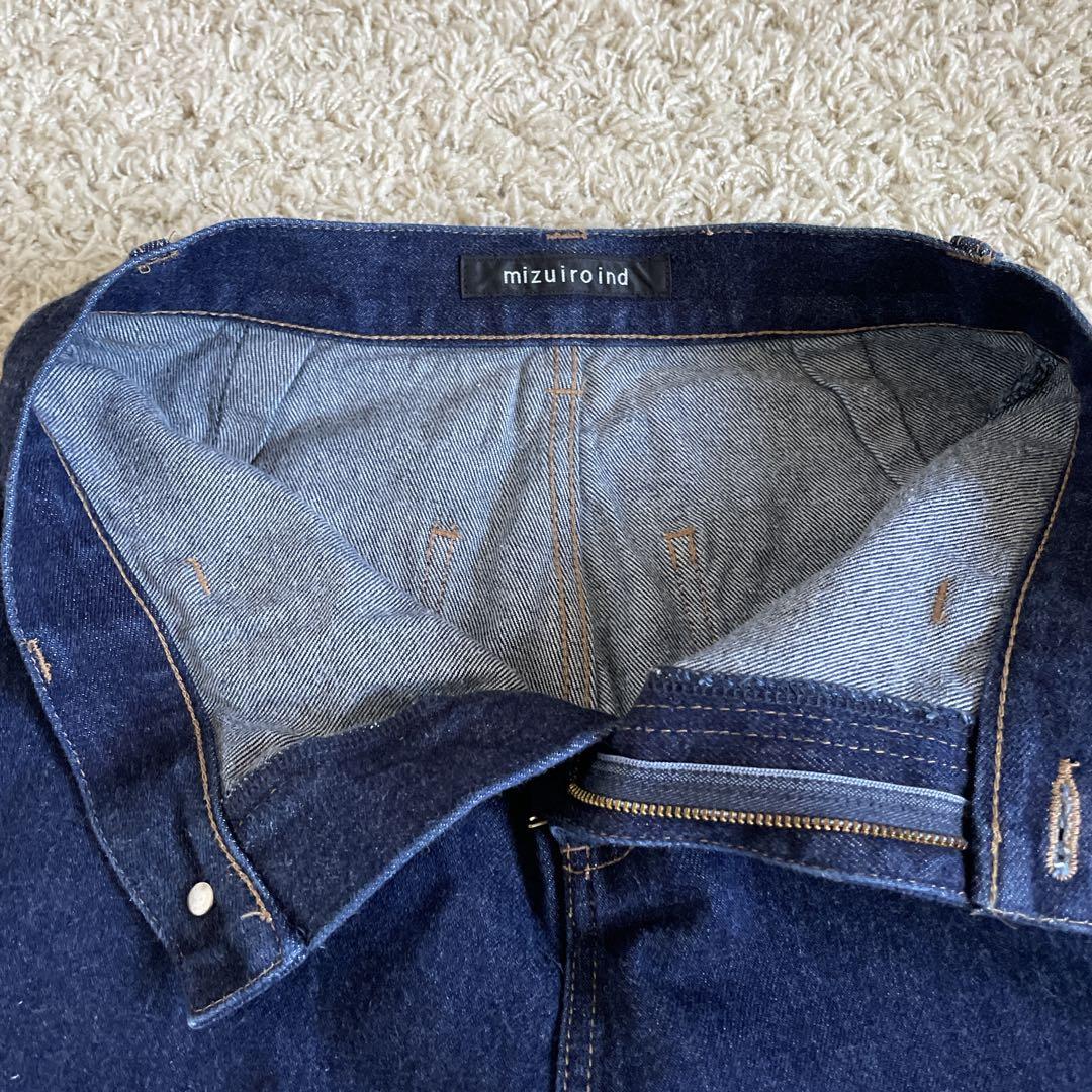 mizuiro ind ミズイロインド　ハイウェスト ワイドデニム　サイズ1