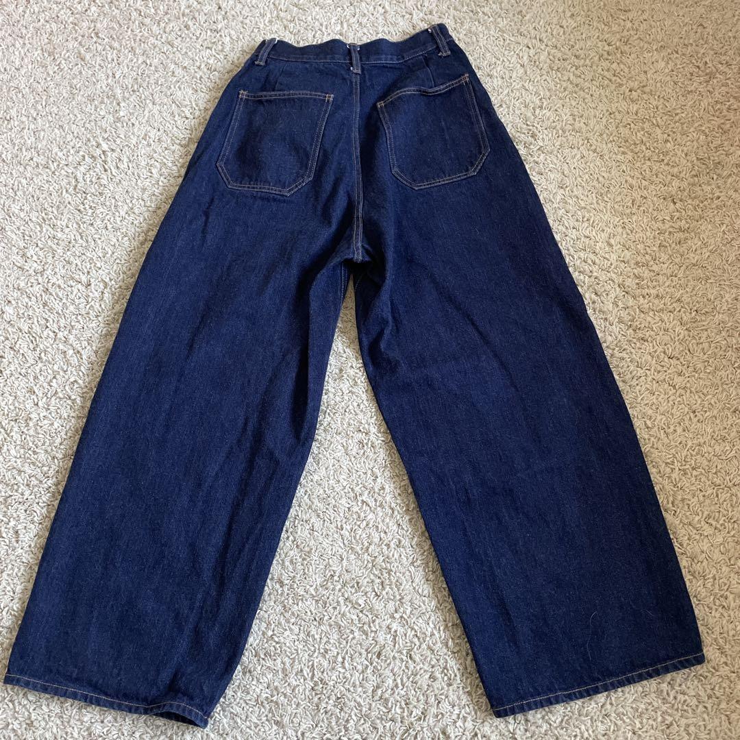 mizuiro ind ミズイロインド　ハイウェスト ワイドデニム　サイズ1