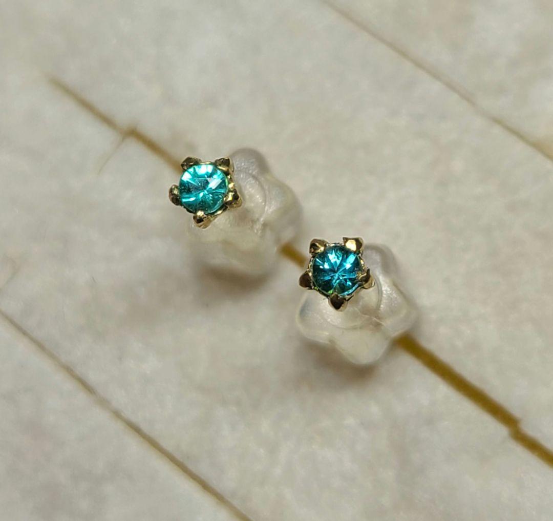 ビカビカネオンのお星さま★ブラジルバターリャパライバトルマリン18金★