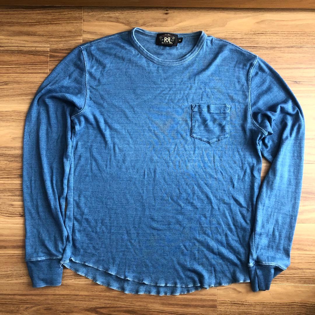 RRL ダブルアールエル　デニム　長袖カットソー ラルフローレン　希少サイズ