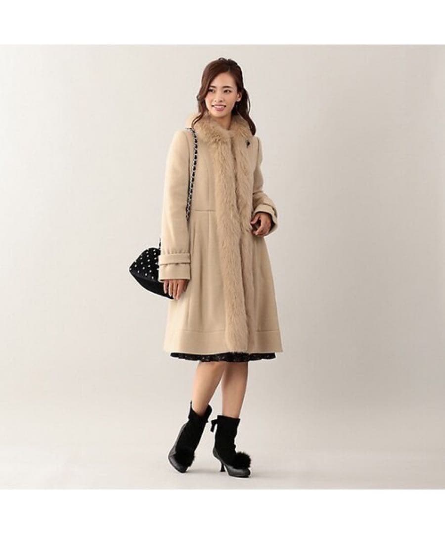 【新品未使用】TO BE CHIC フォックスファー付ロングコート