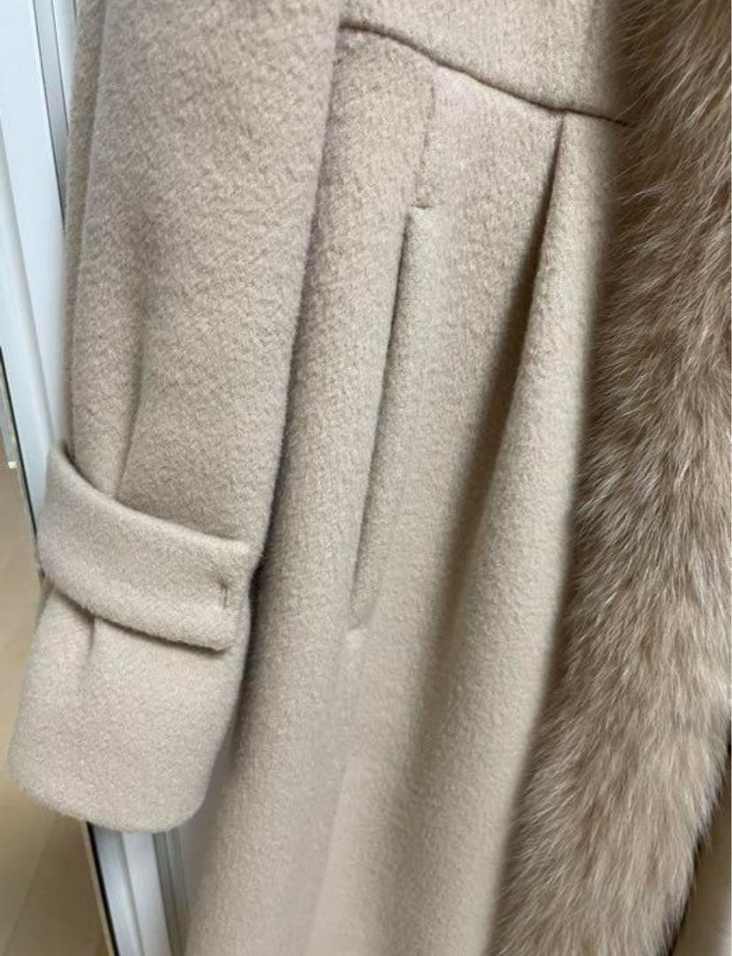 【新品未使用】TO BE CHIC フォックスファー付ロングコート