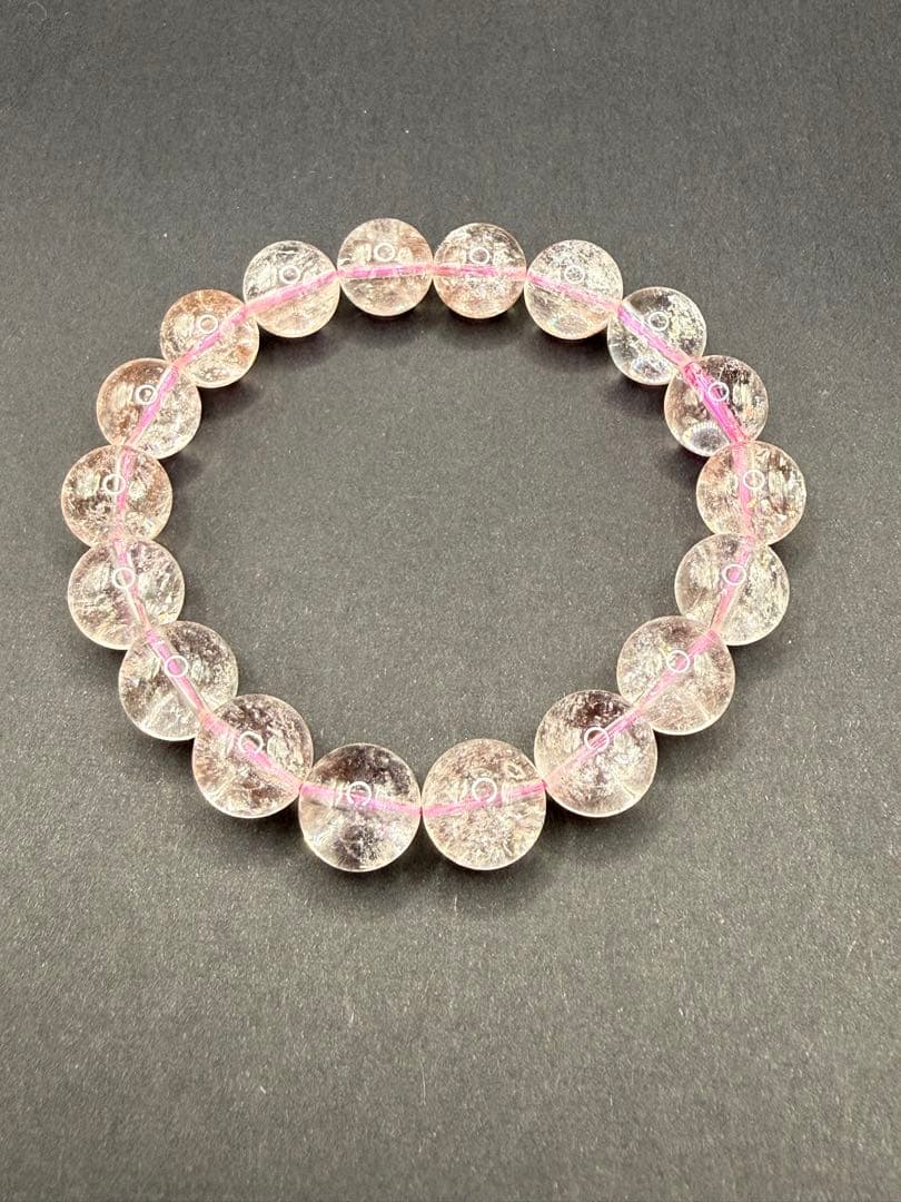 天然石 ピンクサゲニティッククォーツ ブレスレット （内周・16cm）③