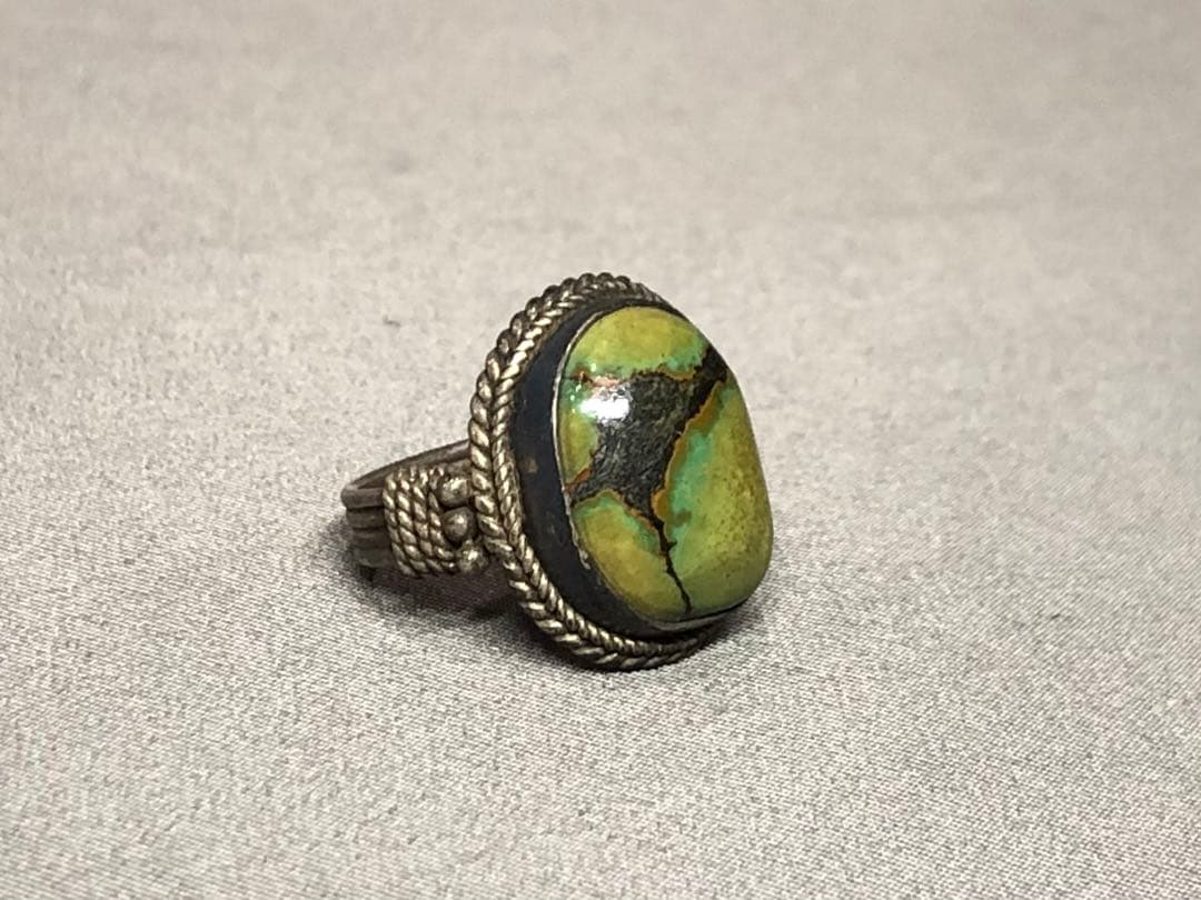 ①大粒SILVER925【ターコイズ リング】インディアンジュエリー ネイティブ