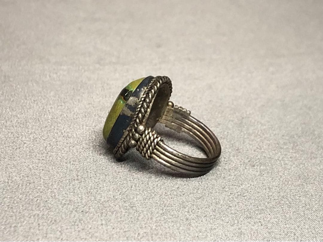 ①大粒SILVER925【ターコイズ リング】インディアンジュエリー ネイティブ
