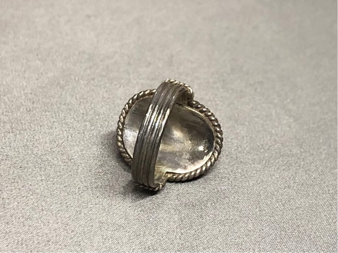 ①大粒SILVER925【ターコイズ リング】インディアンジュエリー ネイティブ