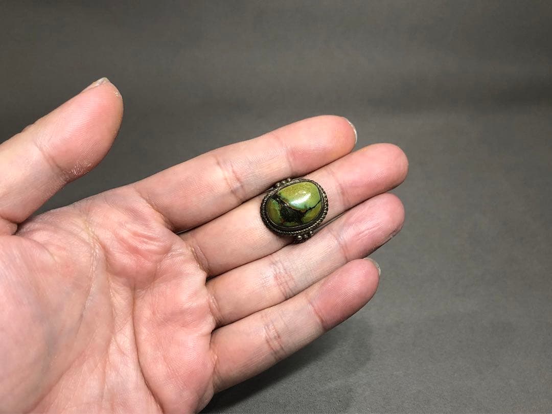 ①大粒SILVER925【ターコイズ リング】インディアンジュエリー ネイティブ