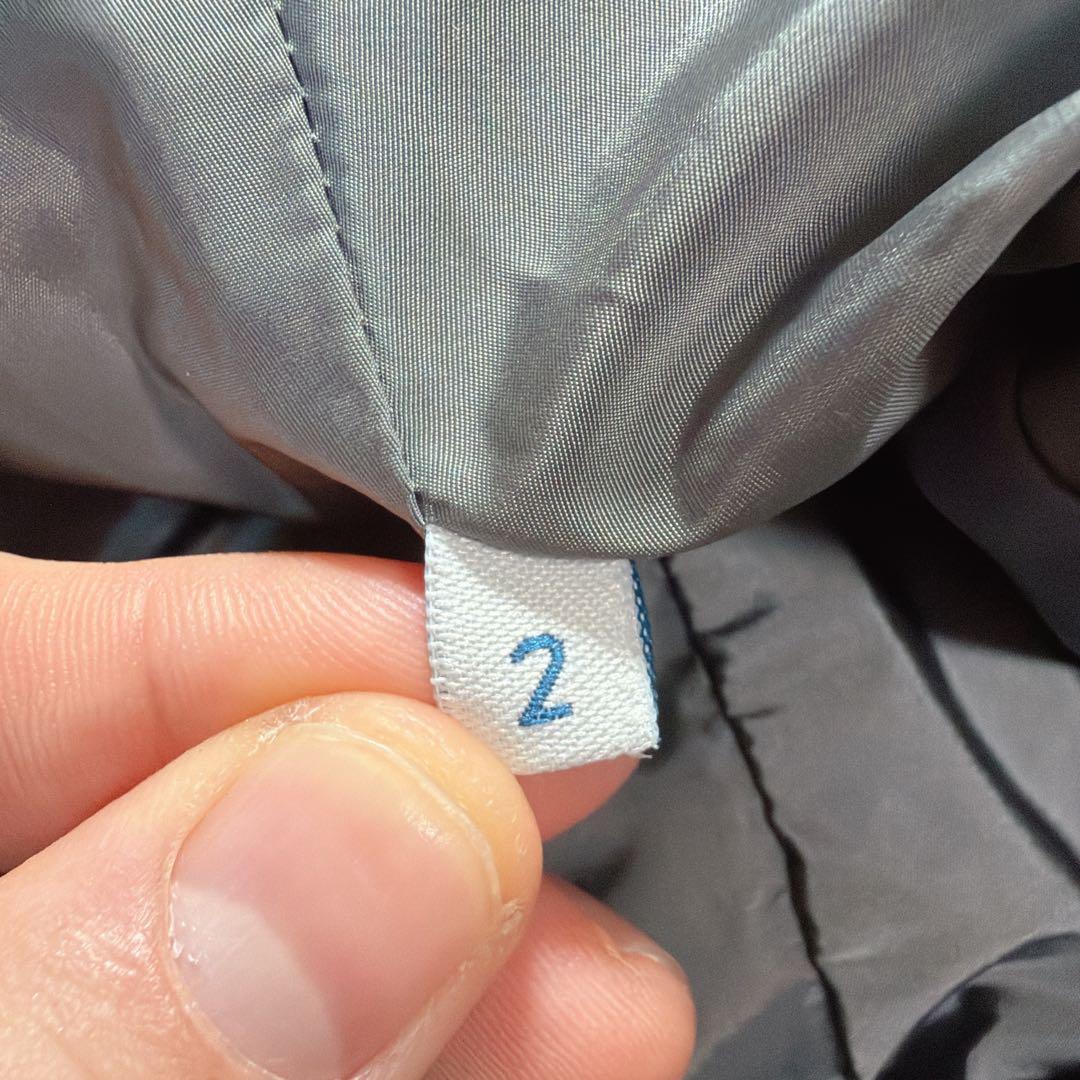 MONCLER モンクレール ダウンジャケット ワッペン フリル グレー フード