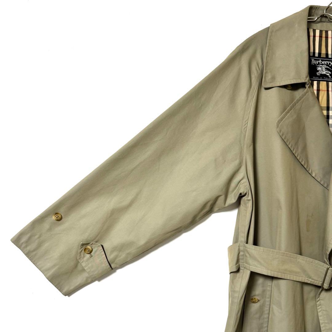希少 90s Burberrys 英国製 1枚袖 バーバリー タイロッケンコート