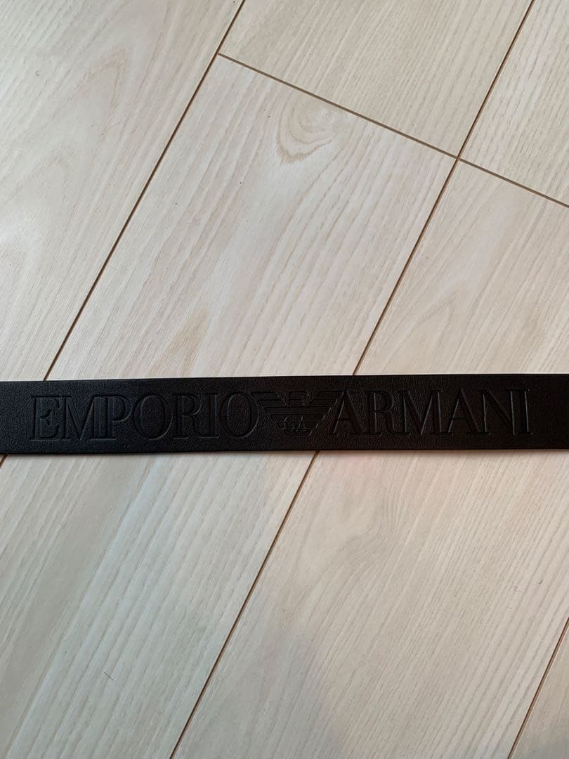 EMPORIO ARMANI ブラックレザーベルト