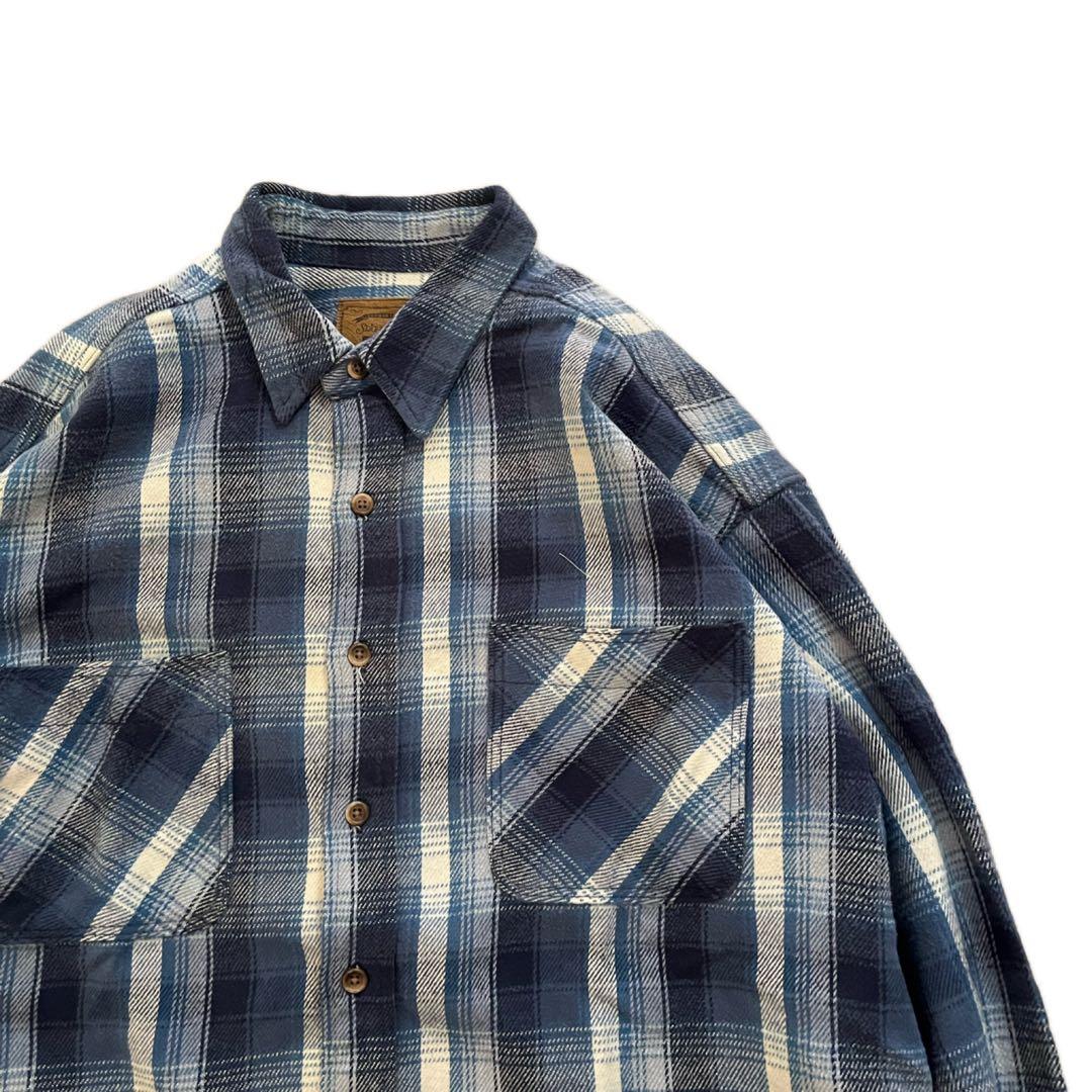 た*)様 90s/ST.JOHNS BAY/USA製/L/ネルシャツ/BIG M