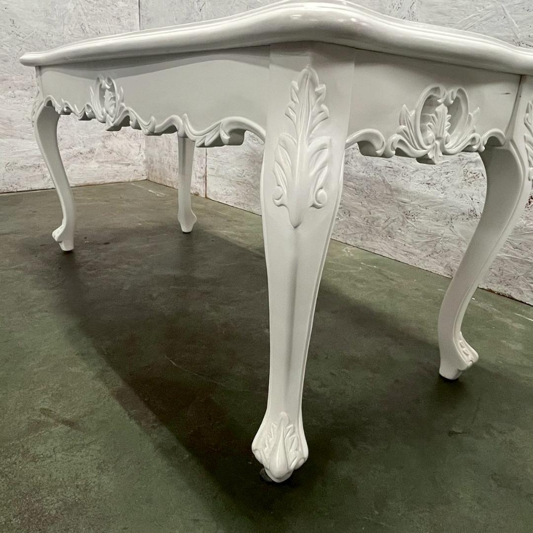 木製 ロココ調 ローテーブル センターテーブル アンティーク ① A0604