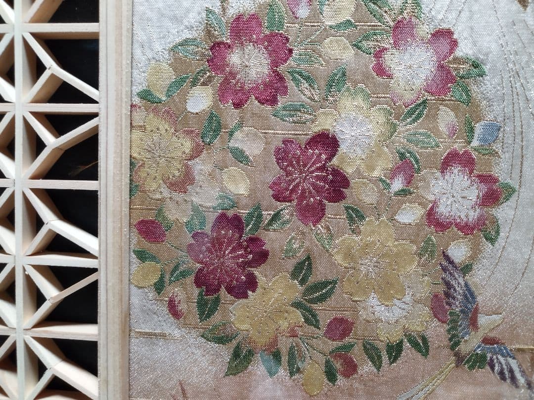 198 ❣️特価❣️ 麻の葉組子組子絵柄 2枚一組木製額縁