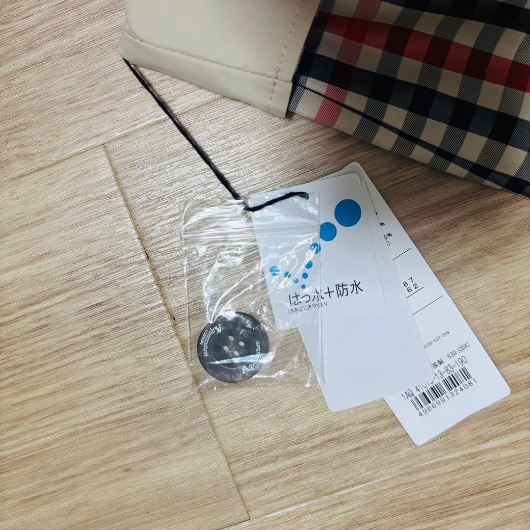 ★新品未使用★タグ付きAquascutum チェック柄トレンチレインコートM〜L