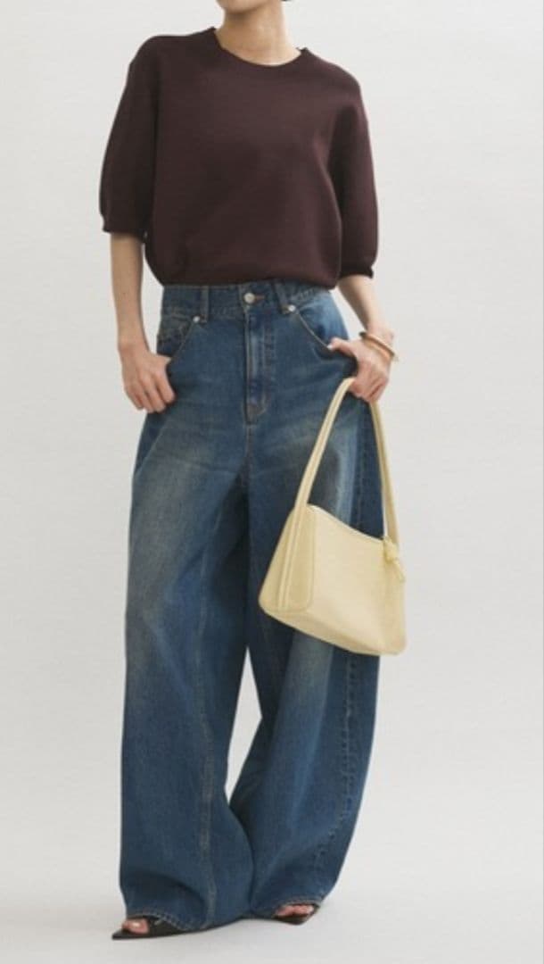 アダムエロペ☆サステナブルバックタックワイドデニム38